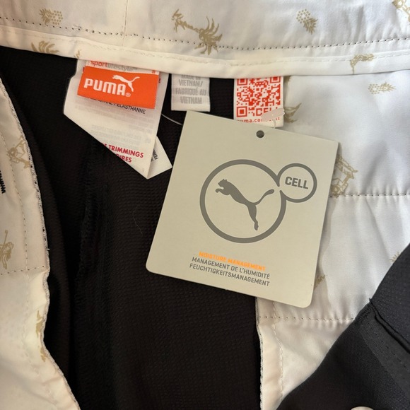 Puma Golf Shorts‎ Tech Pockets Performance Athletic Black Mens Size - Picture 4 of 9